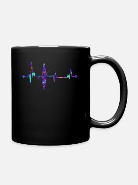 Kayak - Mug uni - noir