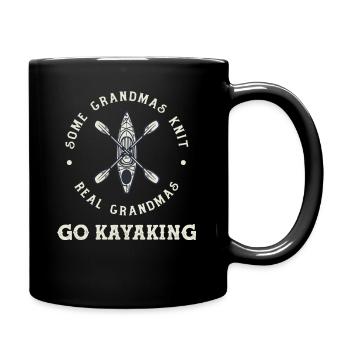 Kayak Grandma - Full Colour Mug - black - Right