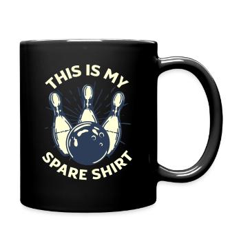 Bowling Lustiges Bowling Bowler Geschenk - Tasse einfarbig - Schwarz - Rechts