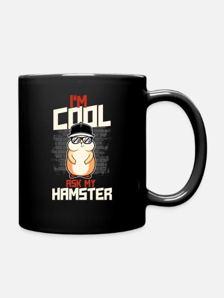 Hamster Je suis cool Demandez à mon hamster - Mug uni - noir