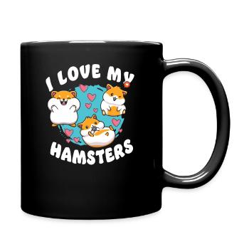 Hamster J’aime mon escouade de hamsters - Mug uni - noir - Droite