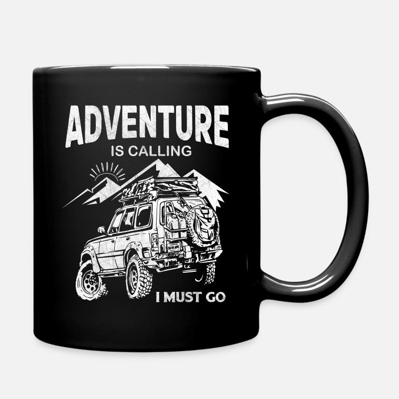 L’aventure appelle le motif 4x4 tout-terrain cool - Mug uni - noir