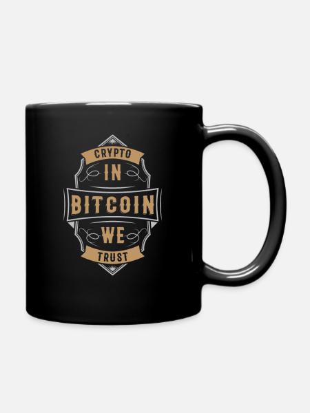 Dans Bitcoin, nous faisons confiance à la crypto-monnaie - Mug uni - noir