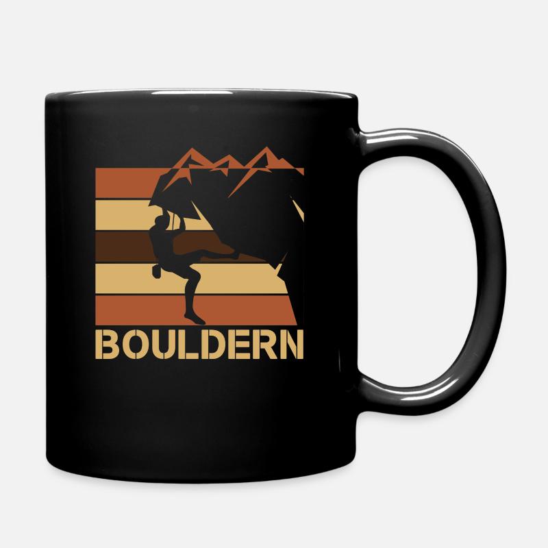 Bouldern Klettern Boulderer - Tasse einfarbig - Schwarz