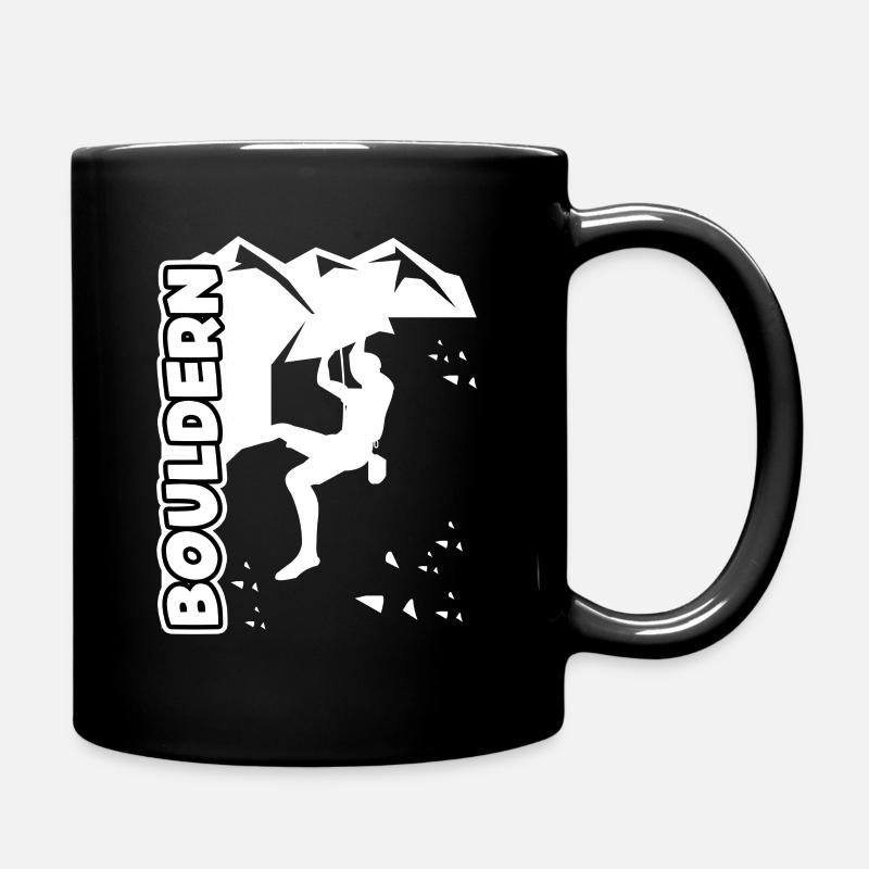 Bouldern Klettern Boulderer - Tasse einfarbig - Schwarz
