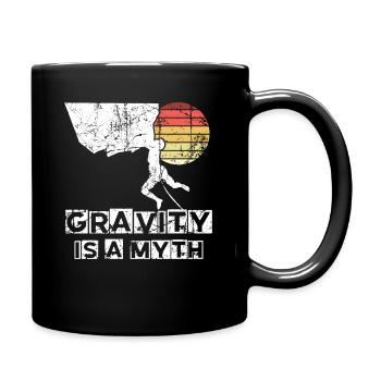 La gravité est un mythe Escalade de bloc Boulderer - Mug uni - noir - Droite