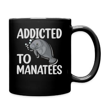 Manatee Dugong Manati - Full Colour Mug - black - Right
