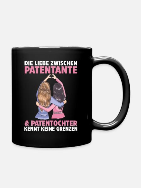 Patentochter Taufe Patenonkel Pate - Tasse einfarbig - Schwarz