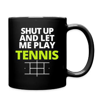 tennis / Tennis / Tennis spieler / Tennis Spielen - Tasse einfarbig - Schwarz - Rechts