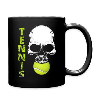 tennis / Tennis / Tennis spieler / Tennis Spielen - Tasse einfarbig - Schwarz - Rechts