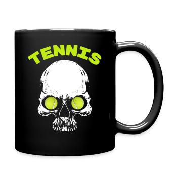 tennis / Tennis / Tennis spieler / Tennis Spielen - Tasse einfarbig - Schwarz - Rechts
