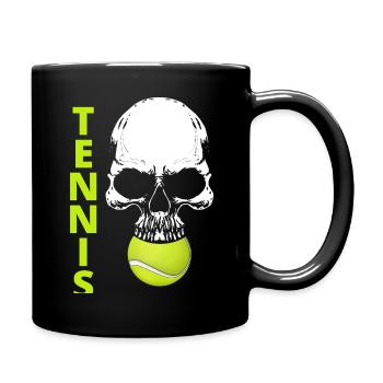 tennis / Tennis / Tennis spieler / Tennis Spielen - Tasse einfarbig - Schwarz - Rechts