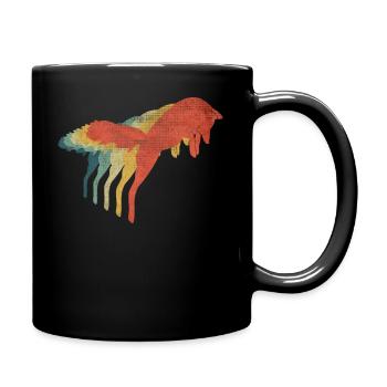 Fox retro color vintage - Mug uni - noir - Droite