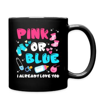 Rose ou bleu Je t’aime déjà Genre Révéler - Mug uni - noir - Droite