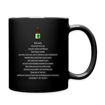Bier Unser - Malle Party Shirt - Tasse einfarbig - Schwarz - Rechts