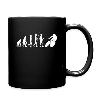 Road Bike Evolution - Full Colour Mug - black - Right