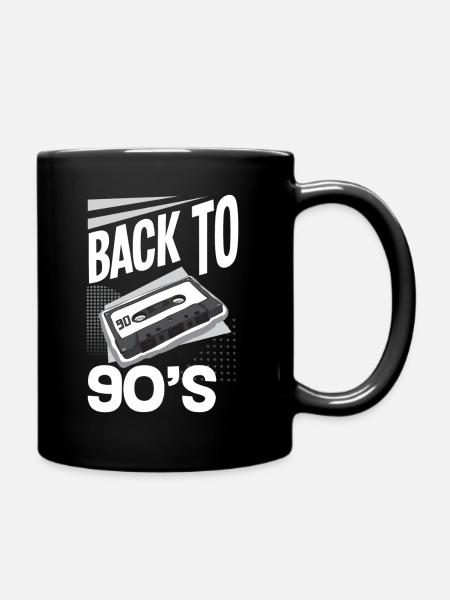 90er Jahre Party Outfit Kostüm 90er Party - Tasse einfarbig - Schwarz