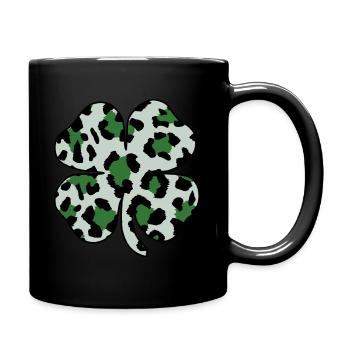 St Patricks Day Shamrock - Tasse einfarbig - Schwarz - Rechts