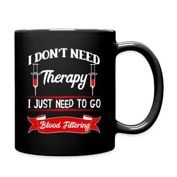 Dialyse Krankenschwester Blut Filtern Nephrologie - Tasse einfarbig - Schwarz - Rechts