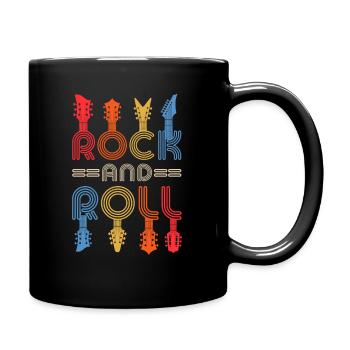 Rock And Roll Guitar Music Guitar Player - Full Colour Mug - black - Right