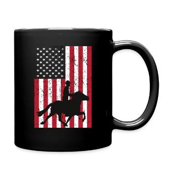 Reiten Herren - Tasse einfarbig - Schwarz - Rechts