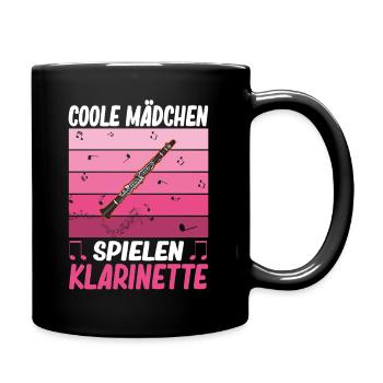 Klarinette Klarinettist - Tasse einfarbig - Schwarz - Rechts