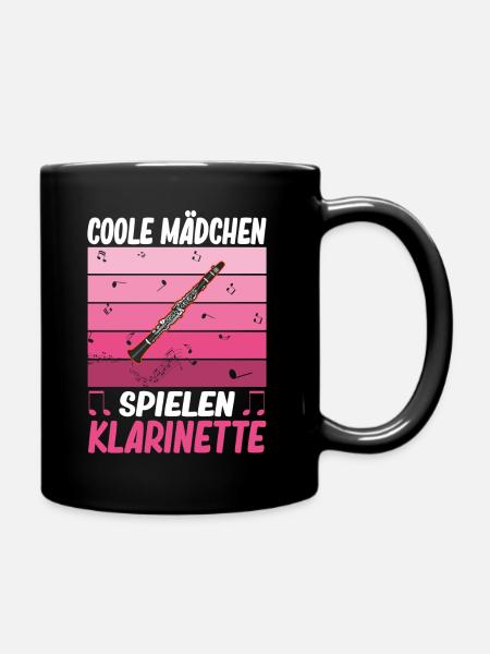 Klarinette Klarinettist - Tasse einfarbig - Schwarz