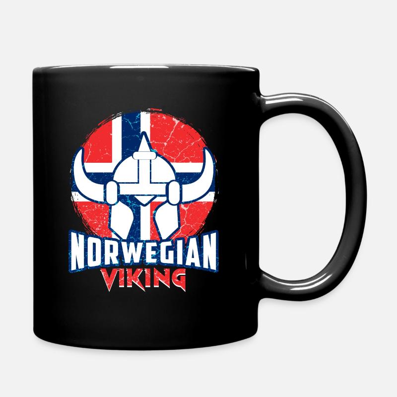 Norway Vikings - Full Colour Mug - black