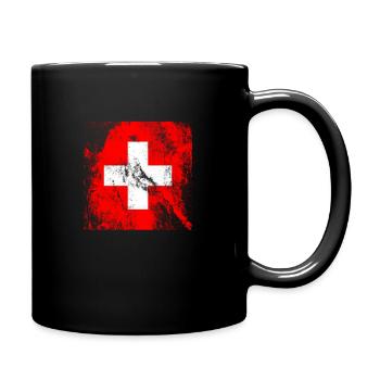 Suisse - Mug uni - noir - Droite