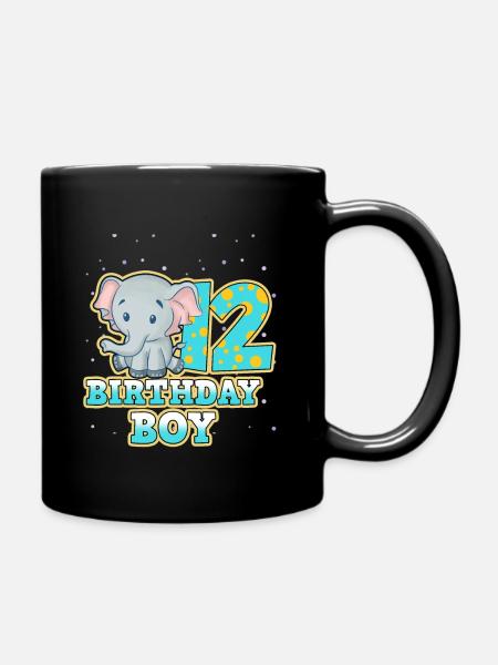 Geburtstag 12 - Tasse einfarbig - Schwarz