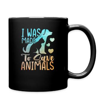 Animal Rescue Animal Shelter Chien Chat - Mug uni - noir - Droite