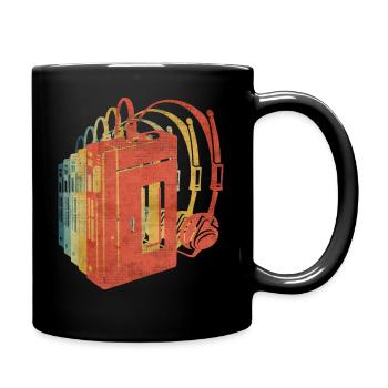 Walkman Retro Retro Vintage Farbe - Tasse einfarbig - Schwarz - Rechts