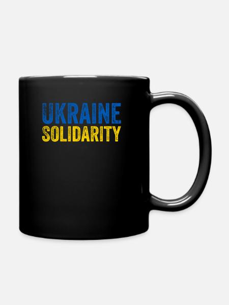 Ukraine Solidarity - Full Colour Mug - black