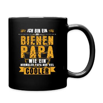 Bienen Papa Imker Bienenstock - Tasse einfarbig - Schwarz - Rechts