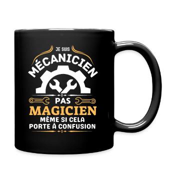 mécanicien pas magicien - Mug uni - noir - Droite