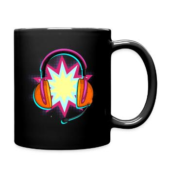 Headphones Pop Art - Full Colour Mug - black - Right