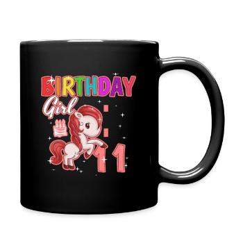 Anniversaire 11 - Mug uni - noir - Droite