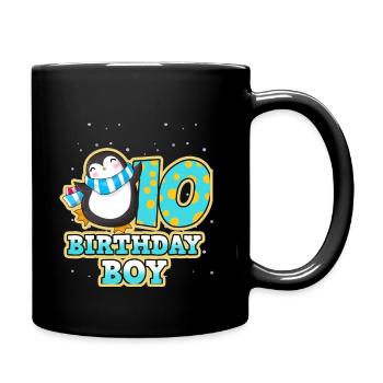 Geburtstag 10 - Tasse einfarbig - Schwarz - Rechts