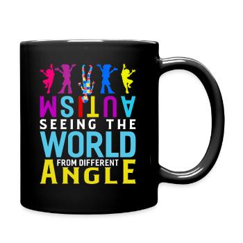 Autist Autismus Autisten Autistisch Geschenk - Tasse einfarbig - Schwarz - Rechts
