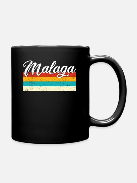 Malaga Retro Vintage - Tasse einfarbig - Schwarz