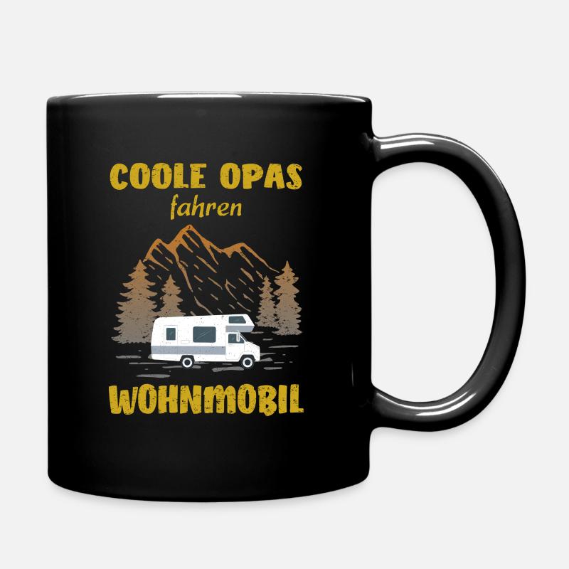 Coole Opas fahren Wohnmobil - Tasse einfarbig - Schwarz