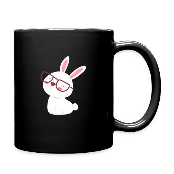 Hase - Tasse einfarbig - Schwarz - Rechts