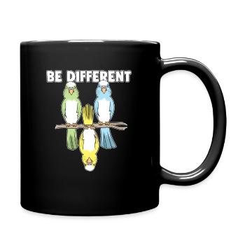 Budgerigar Bird Bat Conte de fées Soyez différent - Mug uni - noir - Droite