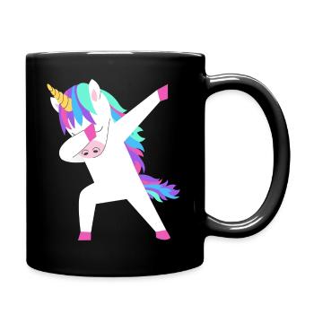 Unicorn Dab Dabbing Unicorn Idée cadeau - Mug uni - noir - Droite