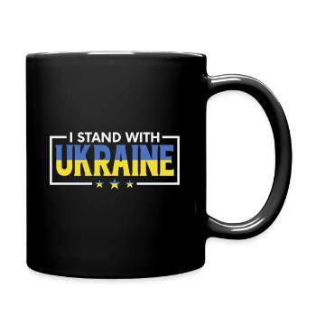 Je suis aux côtés de l’Ukraine Solidarité avec l’Ukraine - Mug uni - noir - Droite