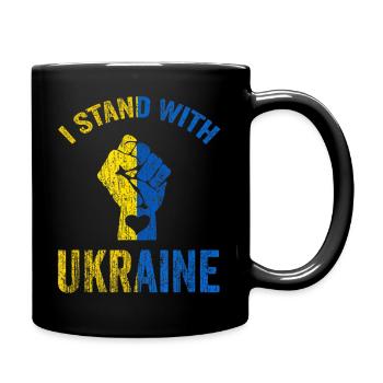 Ukraine - Tasse einfarbig - Schwarz - Rechts
