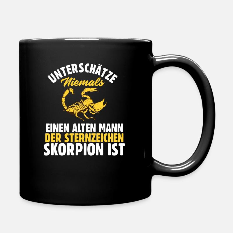 Sternzeichen Skorpion - Tasse einfarbig - Schwarz