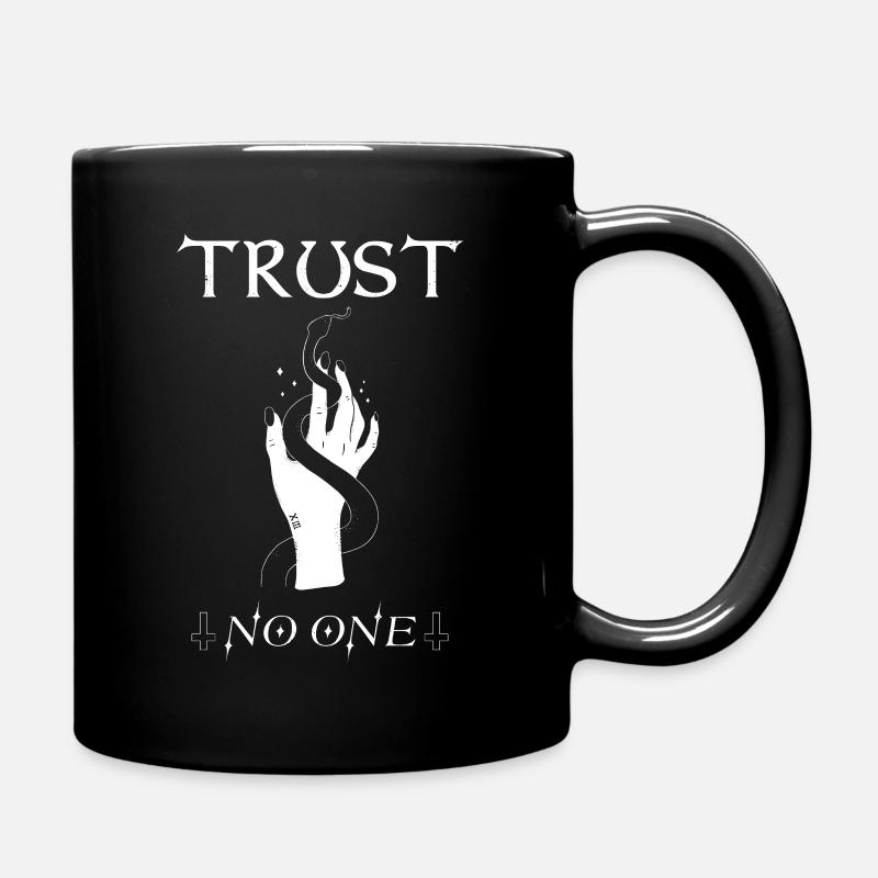 Trust no one Tattoo Ink. Design - Full Colour Mug - black