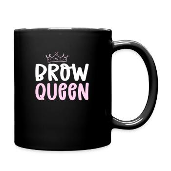 Reine des sourcils. Microblading Sourcil - Mug uni - noir - Droite