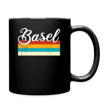 Basel Retro Vintage - Tasse einfarbig - Schwarz - Rechts